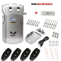 433 MHz Wafu Smart Lock Sicherheit Drahtlose WIFI BT Tuya Intelligente Fernbedienung Elektronische Tür Unsichtbar Mit 4 Fernbedienung Schlüssel