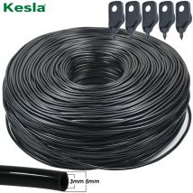 KESLA 5–100 m Garten-Bewässerungsschlauch, 3/5 mm, 1/8 Zoll PVC-Rohr, Mikro-Tropfbewässerungsschlauch, Sprinkler mit Locher für Balkon, Gewächshaus