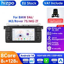 Radio con GPS para coche, reproductor Multimedia con Android, Carplay, 8 GB + 128 GB, WIFI, estéreo, RDS, BT, para BMW E46, M3, Rover 75, Coupe 318/320/325/330/335