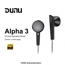 DUNU ALPHA 3 14,2 mm Controlador dinámico Auriculares planos Auriculares abiertos Auriculares con cable Aleación de aluminio
