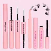 ISEEN Wimpernkleber, Wimpernbindung und Versiegelung, 10 ml, für Cluster, Wimpernkleber, schwarz, langlebig, starker Halt, 2-in-1