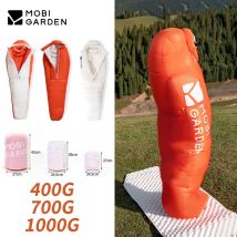 MOBI GARDEN Winterschlafsack 800FP 10D Nylon Gänsedaunen Warmer Mumienschlafsack Ultraleicht für Erwachsene Camping Wandern 400-1000G