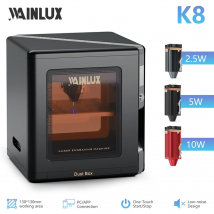 WAINLUX-Mini máquina de grabado láser azul K8, grabador láser de escritorio definitivo, 2,5 W, 5W, 10W, para la productividad, bricolaje, pequeñas empresas