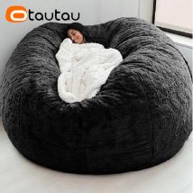 OTAUTAU Gigante 5ft Soffice Pelliccia Sintetica Bean Bag Copertura senza Riempimento Grande Comodo Grand Pouf Salon Divano Letto Gioco Film Sac Puff DD003