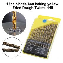 Trapano elicoidale giallo cotto HSS trapano elettrico a mano set di strumenti per accessori per la perforazione del legno con manico dritto e molatura completa