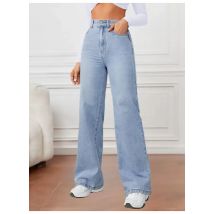 2025, frühjahr Neue frauen High Stretch Jeans Mode Slim Fit Denim Gerade Hosen Casual Kleidung Drop Shipping
