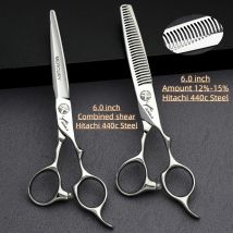 JUGU Professionelle Friseurscheren aus japanischem 440C-Stahl, Friseurscheren-Set mit 6,0-6,5-6,8 Zoll Länge, hochwertiges Friseurzubehör.