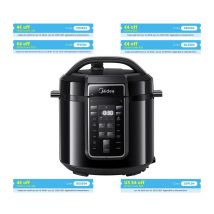 Pentola a pressione elettrica rapida Midea 9-in-1 12 programmi preimpostati Multicooker istantaneo