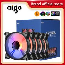 Aigo AR12PRO Wentylator do obudowy komputera Wentylator PC 120mm rgb Wentylator 4pin PWM Wentylator