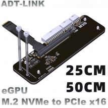 R43SG PCIE 4.0 x4 Cable M.2 NVMe to PCIe 4.0 x16 GPU Dock External Laptop Graphics Card eGPU Adapter for NUC/ITX/STX/Notebook PC