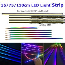 35 cm 75 cm 110 cm LED-Lichtleiste 18 in 1 Lichtleiste Acryl 213 64 Farben Symphonie Atmosphäre Lampe Armaturenbrett LED Autozubehör