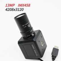 13 MP USB-Kamera HD, IMX458 4208 x 3120 10 fps, 13 Megapixel Mini-Box-Webcam, mit 5–50 mm/2,8–12 mm Varifokal-CS-Objektiv, Plug-and-Play