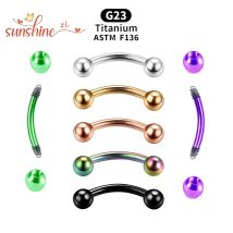1Pcs G23 Titan Augenbraue Ring Piercing Außen Gewinde Gebogene Barbell Banana Zunge Ringe Ohr Knorpel Tragus Körper Schmuck