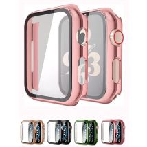 Glas abdeckung für Apple Uhrengehäuse 44mm 40mm 42mm 38mm Stoßstange Displays chutz folie für Apple Watch Zubehör 9 8 7 6 5 4 3 41mm 45mm
