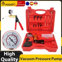 Podofo Kit pompa per vuoto spurgo freno manuale Tester fluido automobilistico con adattatore calibro 2 in 1 strumenti di prova pistola portatile per auto