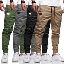 Neue Cargohose für Herren, lockere, gerade Sportbekleidung, einfarbige Jogginghose, große Jogger, gewebte Hose, lässige Herrenhose