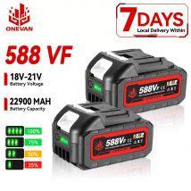 ONEVAN 18V 588VF 22900mAh akumulator litowo-jonowy akumulator z ładowarką do klucza elektrycznego piła łańcuchowa akumulator do elektronarzędzi