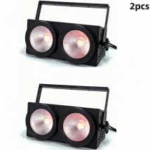 2 pz 200 W LED Pubblico Luci Cieche 2 Occhio 2x100 W Par Cob RGBWAUV 6in1 Strobe Wash Fascio di Illuminazione Della Fase Dj Discoteca