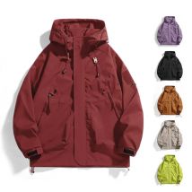 CHRLCK Unisex Wasserdichte Laufjacke Herbst Winddichte Windjacke Wandern Camping Trekking Outdoor Jacken Männer Frauen Mäntel