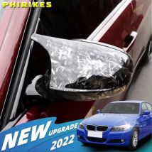 Rückspiegel abdeckungen für BMW E81 E82 E87 2008, 116i 118i 120i E88 E90 E91 2004-2008, 320i 330i 330d Kohle faser glänzend schwarz