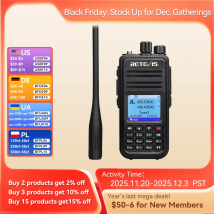 Retevis RT3S Walkie Talkie DMR Radio dalekiego zasięgu Walkie Talkie Camping Ham Radio UHF VHF GPS AES256 Szyfrowanie Cyfrowe Przenośne