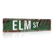 Putuo Decor 1pc Elm Street Sign, Accessories Plaque Metal Wall Art Decor for Horror Movie Grunge Room Goat Weed, Gifts for Men