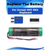 3.6V 3200mAh Replacement Battery For Corsair K63 RGB Wireless Gaming Keyboard