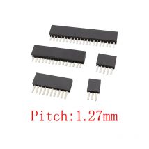 10 Stücke Einreihige Pitch 1,27mm Weibliche Jack Pin Header PCB Board Stecker 2P-50Pin Gerade 1,27mm Pinheaders Buchse Stecker Streifen