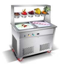 Electric Ice Cream Yogurt Roll Machine Commercial Fried Yogurt Maker Smoothie Fruit Maker Machines