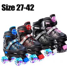 Größe 27–42 verstellbare Rollschuhe für Kleinkinder, Mädchen und Jungen, für Kinder im Alter von 3–12 Jahren, leuchtende Räder, Rollschuhe, Turnschuhe, Rollschuhe, Patines