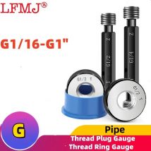 Straight Pipe 1PCS Thread Plug Gauge / 1SET(1*GO+1*NOGO) Thread Ring Gauge Measure Tool G1/8 G1/4 G3/8 5/8 7/8 1/2 3/4 1/16 G1''