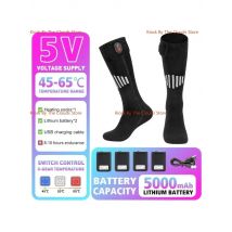 Heated Socks 5000mAh Battery USB Rechargeable Thermal Warmer Ski Heating Socks Winter Outdoor Ski Sports Thermal Insulated Socks