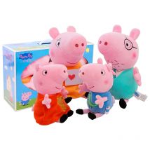 Peppa Pig Stuffed Plush Toy George Pig Mom And Dad Set Plush George Pig Family Doll Holiday Party kids Christmas Gifts Children