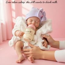 Neue 16-Zoll-schöne, sehr weiche, handgefertigte, schöne wiedergeborene Babypuppe aus Silikon zum Einschlafen, kann als Geburtstagsgeschenk für Kinder gekauft werden.
