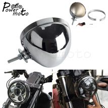 Retro Vintage 7 Zoll Scheinwerfer gehäuse für Harley Honda Suzuki Yamaha Kawasaki Cruiser Cafe Racer Front LED Blub Lichter Eimer
