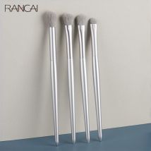 Make-up-Pinsel, 4-teiliges Augenpinsel-Set, silberfarben, tragbar, Kosmetik, Lidschatten, Concealer, Mischung, Nasenschatten, Detail, Make-up-Werkzeug