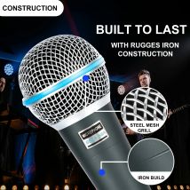 Professional stage singing karaoke wired microphone METAL 58A super heart-shaped dynamic microphone wind BBOX recording vocals