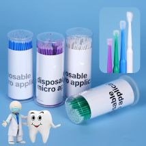 100PCS/Flasche Dental Einweg Micro Applikatoren Pinsel Medizin Pinsel Zahnmedizin Odontologia Verlängerung Werkzeuge