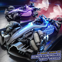 New RC Stunt Car with Spray & LED Lights，Dual Remote & Gesture Sensing Watch, Drift & High Speed,Hot Toy for Kids & Hobbyists