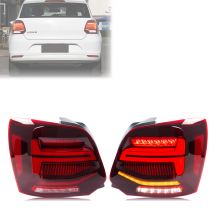 Luci posteriori a LED per Volkswagen VW Polo 5 Polo MK5 6R 6C 2009-2017 Segnale sequenziale Rosso Gruppo lampade posteriori (Non per 1.2 TSI/R)