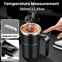 Mini tazza da caffè elettrica da 380 ml con miscelazione automatica IP67 Tazza da caffè sicura per alimenti impermeabile Tazza magnetica automatica ricaricabile USB per il tè