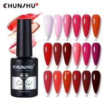CHUNSHU Red Colors Series Nagelgelpoliermittel, 10 ml, blutrot, dunkles Gel, Vernish, semi-permanente Nagelkunst, Maniküre, Soak Off UV-LED-Gele