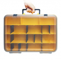 Caja Lua portátil doble, caja de cebo Lua de pesca, caja de almacenamiento de cebo falso, caja de herramientas, caja de aparejos de pesca, cajas de accesorios de gran capacidad
