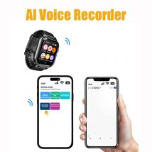 V82 AI Watch Voice Recorder Echtzeit-Übersetzung Connect App Sprach-zu-Text und Zusammensetzung Touchscreen-Sprachrekorder für Männer