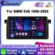 Camecho 6 + 128G Auto Radio Drahtlose CarPlay Android Auto Für BMW E46 1999 2000-2005 Auto intelligente Systeme GPS Stereo 4G WiFi