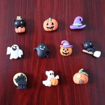 Neue Halloween Besen Kürbis Geister Hut Schwarze Katze Schloss Kühlschrank Magneten Aufkleber Magnetische Haken für Home Karte Foto DIY Handwerk Dekor