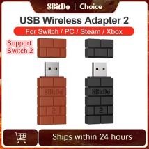 8Bitdo Adattatore Bluetooth USB RR Wireless per Switch Windows Mac Raspberry Pi Switch 2 Lite Supporto OLED PS3 PS4 PS5 Controller