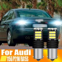 2 stücke LED Backup Glühbirne Reverse Lampe P21W 7506 BA15S 1156 12 v Canbus Keine Fehler Für Audi a2 A3 8L A4 B5 B6 A6 C5 A8 D2 4D TT 8N