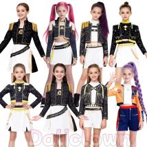 Dziewczynka KPDH KDPop Cosplay Rumi Zoey Mira Strój Cosplay Golden Huntrix Ubrania na Występy Sceniczne dla Dzieci na Halloween
