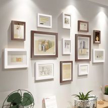 13-teiliges Bilderrahmen-Set aus Holz für die Wand, Zuhause, Büro, Dekoration, festliche Gedenkgeschenke – verschiedene Größen für Fotos